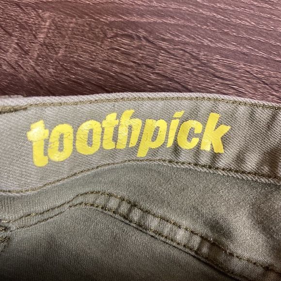 Womens J Crew  Olive Green Toothpick  Size 25 Stretch Jeans - Picture 6 of 12